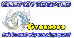 I've adopted a Gyarados at the Official Pokemon Adoption Center, Get yours today!