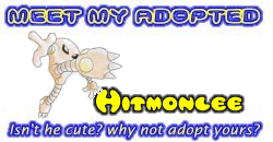 I've adopted a Hitmonlee at the Official Pokemon Adoption Center, Get yours today!