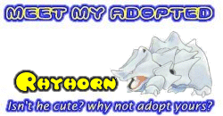 I've adopted a Rhyhorn at the Official Pokemon Adoption Center, Get yours today!