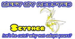 I've adopted a Scyther at the Official Pokemon Adoption Center, Get yours today!