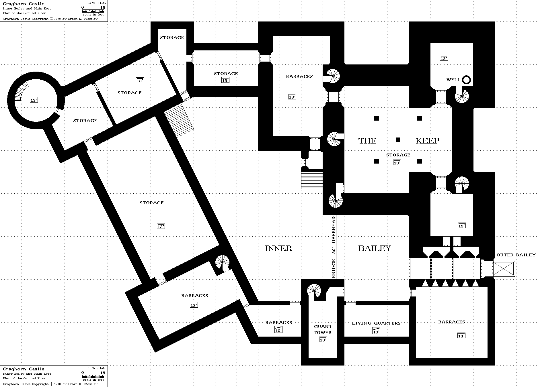 Craghorn Castle [Ground Floor] (48k) Copyright � 1998 Brian K. Moseley. All rights reserved.