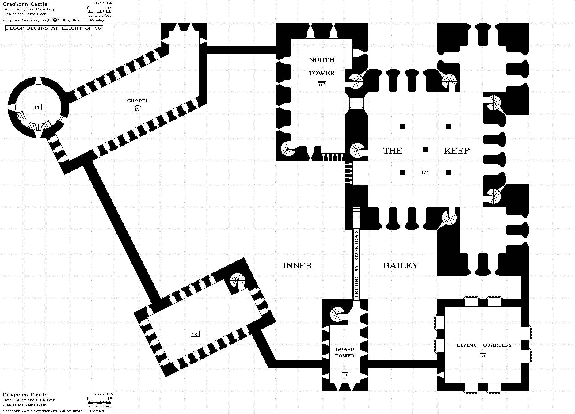Craghorn Castle [Third Floor] (49k) Copyright  1998 Brian K. Moseley. All rights reserved.