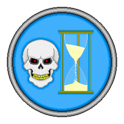 Holy Symbol of Burthaggid the Timeless, god of time and guardian of the dead. Copyright  1998 Brian K. Moseley. All rights reserved.