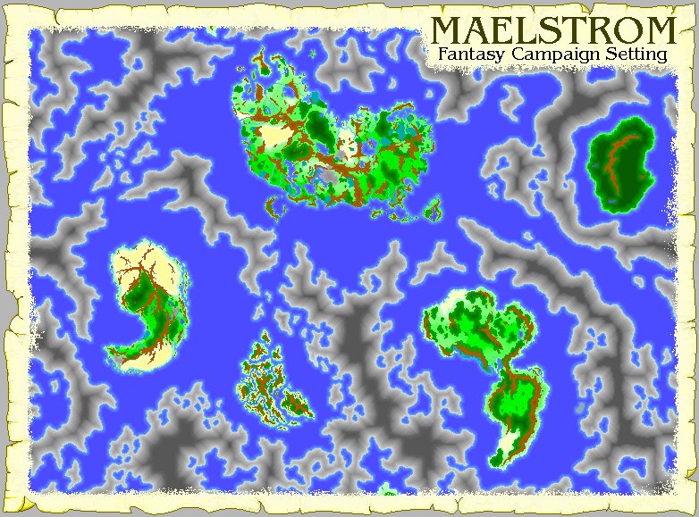 Map of the World of Roil. Copyright  1998 Brian K. Moseley. All rights reserved.