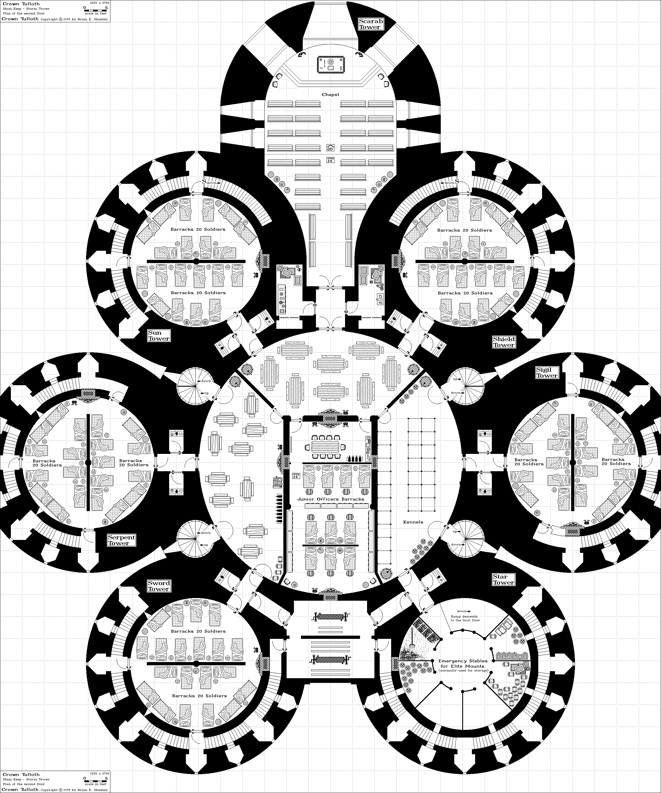 Crown Tulloth [Storm Tower Second Floor] (193 k) Copyright � 1998 Brian K. Moseley. All rights reserved.