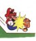 It's a Mario/Goomba head-on collision! (from SMB3 manual)