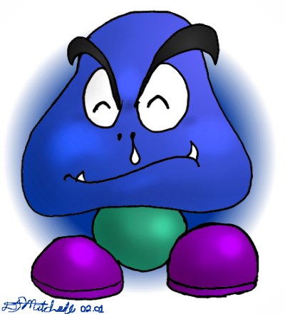 Blue Goomba is a little under the weather.