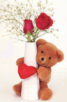 Bear with rose #4