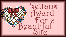 Nettan's Award For a Beautiful Site