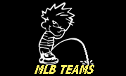 Pee on major league baseball teams