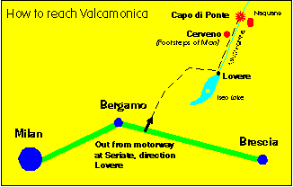 How to reach Valcamonica