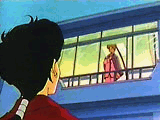 The balcony scene (Usagi calls Seiya a pervert for spying on her bedroom. He says she says too many silly things)