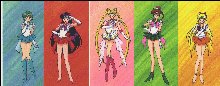 El Equipo de Las Inner Senshi. Dividido en la pagina 4