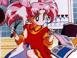 Chibiusa looking for a recipe