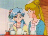 Usagi and Fisheye drinking tea?!
