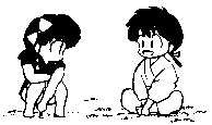 Ranma e Ukyo quando crianas
