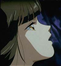 Miyu has yellow eyes (they were green before she became a vampire), light to dark brown hair (with one side of her hair grown long and the other side short), and looks fairly young.