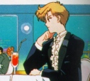 Haruka staring at Michiru