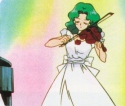 Michiru playing the violin