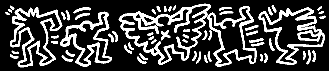 A sample of Keith Haring's Artwork