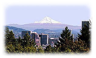 Downtown Portland & Mt. Hood
