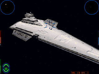 X-Wing acercndose a un Star Destroyer
