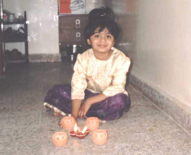Abi with Karthigai deepam