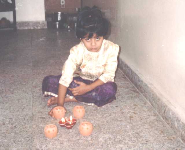 Abi with Karthigai deepam