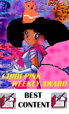 A cool weekly content award I won from
Sailor Chibi Pink at the beginning of January.