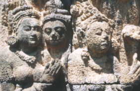 faces on burbudur's relief
