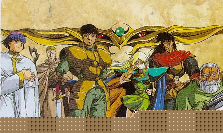 (from left to right)
Etoh, Slayn, Parn, Deedlit, Woodchuck, Ghim