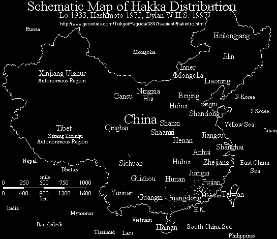Schematic Map of Hakka Distribution; 545x470 pixels needs lots of RAM