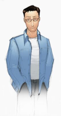 Randy's rendition of me, anime-style