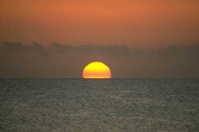 Sunset.