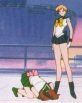 Sailor Uranus and Sailor Jupiter fighting