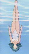 Michiru in the swimming pool