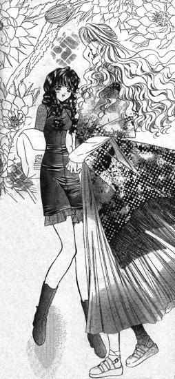 Tsukasa and Ryuji wearing dresses