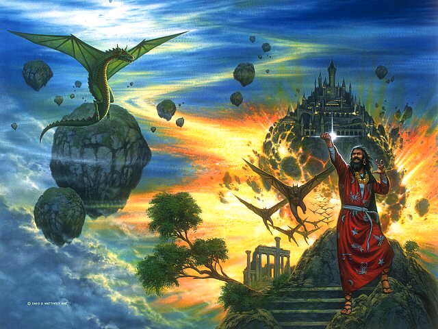 Dragons seemed that they were the sworn protectors of merlins, mages and wiccas. They helped in their doings.