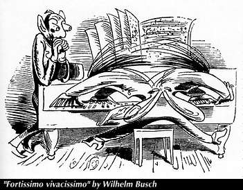 [Cartoon by Wilhelm Busch]