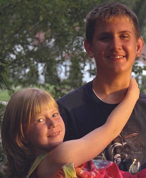 My kids Helena and David
