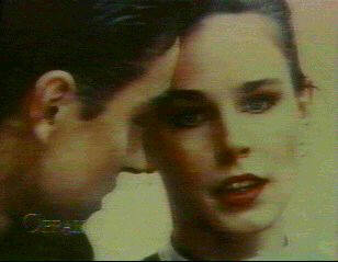 In the 'kiss-and-cry' area before winning the Olympic Gold in '94