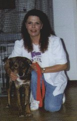 Martie and shelter dog