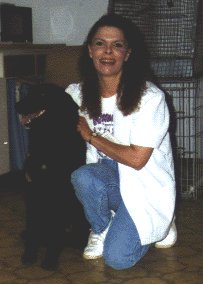 Martie and shelter dog