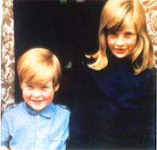 Young Diana and her brother Charles