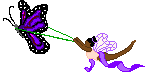 fairy with purple butterfly