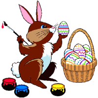 brown bunny dying eggs