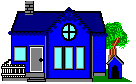 a blue house