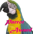green parrot head
