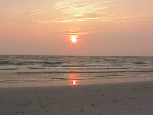 The sunset over the Gulf of Mexico