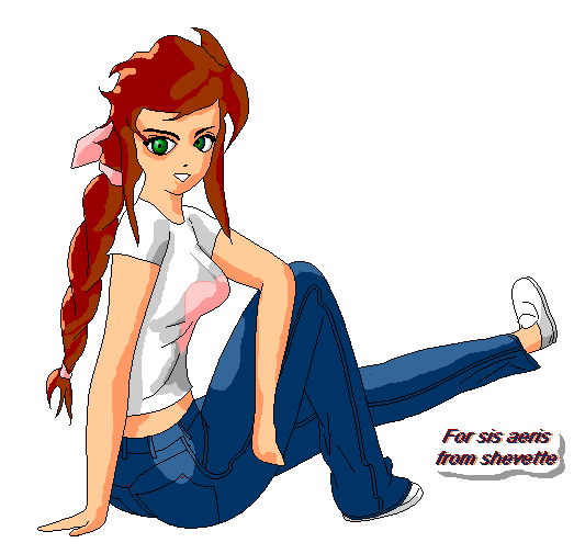 Hi! i'm slave aeris! Picture by my Big Sister, shevette!